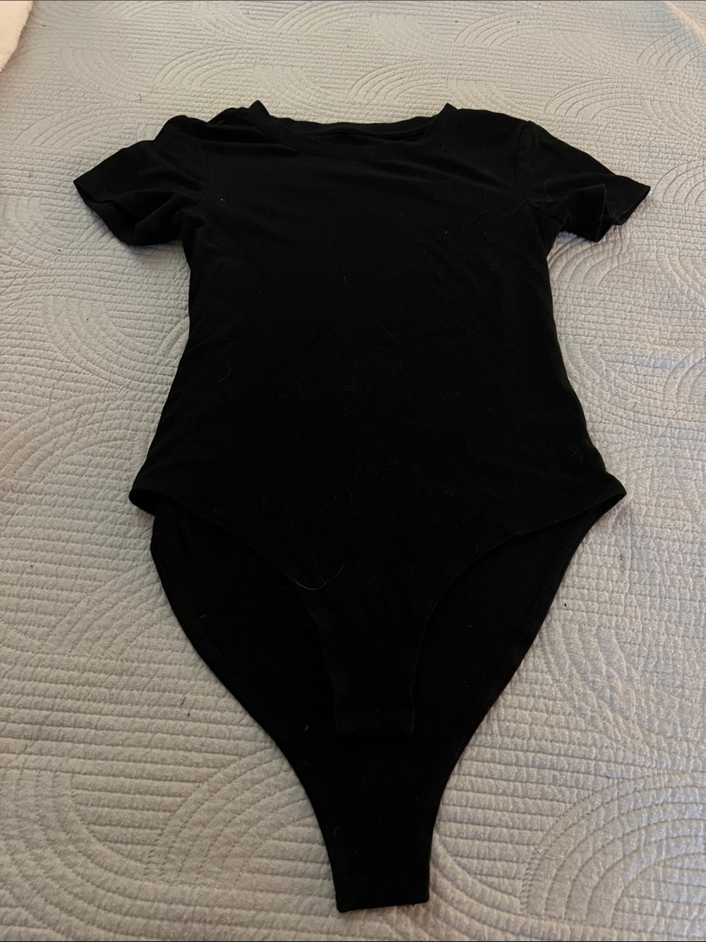 Amazon Essentials Black Short Sleeve Crew Neck Bodysuit